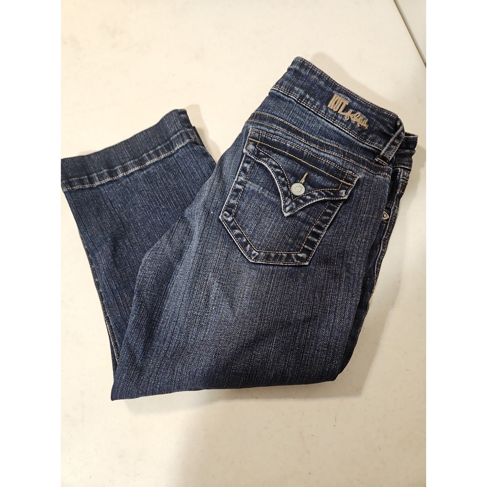 Kut From The Kloth Jean Capri size 6 Flap Pockets 19.5" inseam CroppedJeans(1646